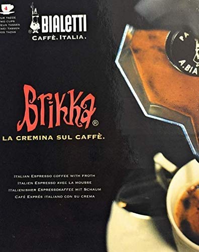 Bialetti Caffettiera Brikka 2 tazas antigua producción 100% Made in Italy