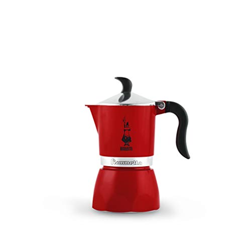 Bialetti Fiammetta Rojo - Cafeteras italianas (Rojo, 3 tazas, Aluminio, Fiammetta, 1 pieza(s), 6 pieza(s))