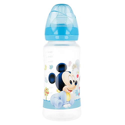 BIBERON CUELLO ANCHO 360 ML | TETINA SILICONA 3 POSICIONES MICKEY MOUSE - DISNEY - BABY PAINT POT