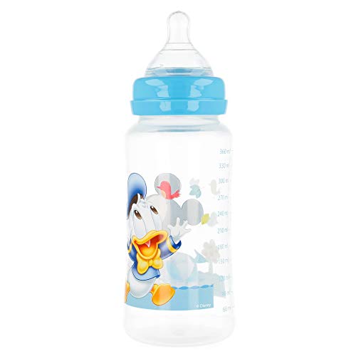 BIBERON CUELLO ANCHO 360 ML | TETINA SILICONA 3 POSICIONES MICKEY MOUSE - DISNEY - BABY PAINT POT