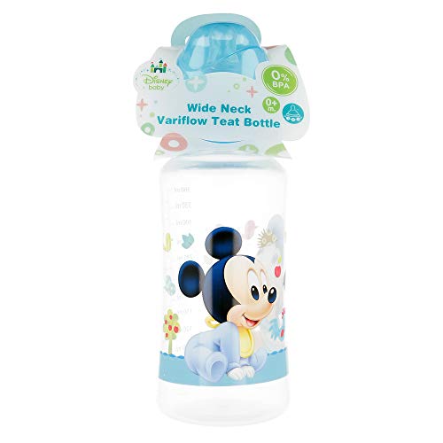 BIBERON CUELLO ANCHO 360 ML | TETINA SILICONA 3 POSICIONES MICKEY MOUSE - DISNEY - BABY PAINT POT