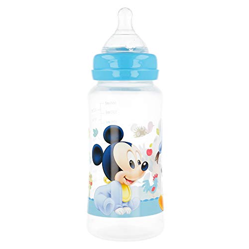 BIBERON CUELLO ANCHO 360 ML | TETINA SILICONA 3 POSICIONES MICKEY MOUSE - DISNEY - BABY PAINT POT