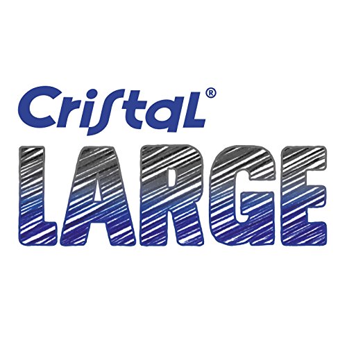 BIC Cristal Large bolígrafos Punta Gruesa (1,6 mm) - Negro, Caja de 50 unidades