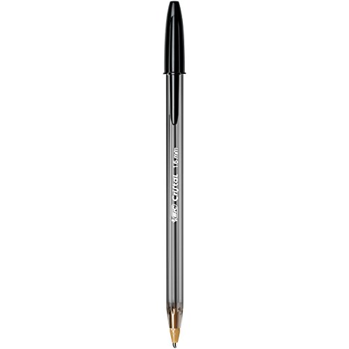 BIC Cristal Large bolígrafos Punta Gruesa (1,6 mm) - Negro, Caja de 50 unidades