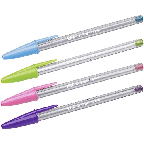 BIC Cristal Multicolour bolígrafos Punta Ancha (1,6 mm) – colores Surtidos, Bolsa de 20+7 unidades