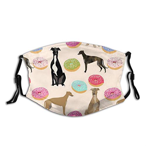 Bidetu Máscaras faciales transpirables Capucha protectora de moda de rosquilla de perros galgos | Lavable y reutilizable | Lindas máscaras para mantener el calor | Unisexo