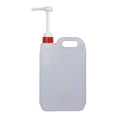 Bidón Garrafa Plástico 5 litros con dosificador 30 ml. 1 Garrafa+1 Dosificador.