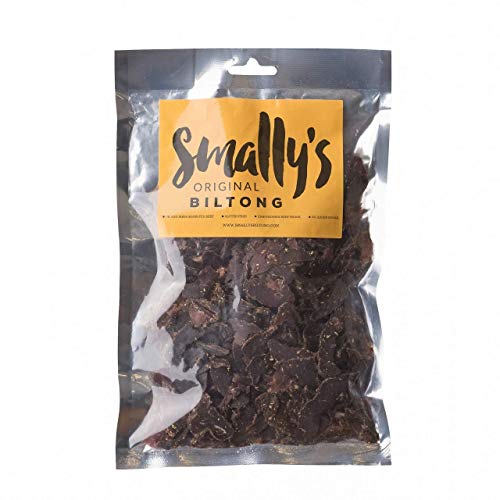 Biltong de Smally: Aperitivo original de carne de vacuno de alto contenido proteico, listo para comer, sin gluten, 500g