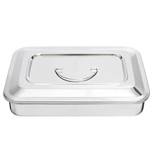 Bingpong Esterilizador de acero inoxidable Bandeja de Contenedores Estuche de Enfermería Estantería Para el instrumental médico dental instrumento quirúrgico plato (9")