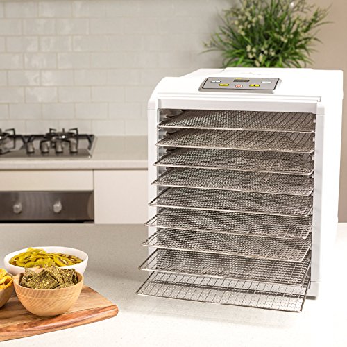 Bio Chef Deshidratador de Alimentos Arizona Sol 9 bandejas – 700W, Temporizador 19.5h, Temperatura 35-70º, Bandejas Acero Inoxidable, BPA Free, Garantía 3 años (Blanco)