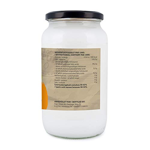 Bio4Fit Aceite De Coco, Nativo, 1 Paquete (1 X 1000 ml) En Un Vaso, 1000 ml