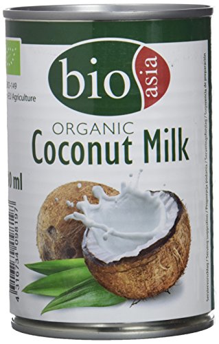 Bioasia Leche de Coco Orgánica, Contenido de Grasa 18% - 12 Latas