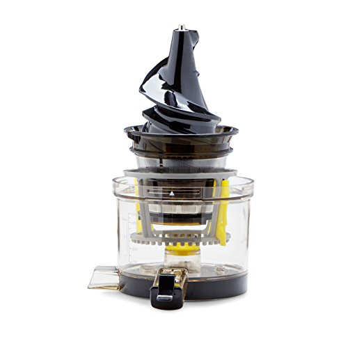 BioChef Atlas Whole Slow Juicer - extractor de zumos COLD PRESS, licuadora en frío ¡Exprime frutas enteras como manzanas, naranjas, zanahorias y remolachas! (Blanco) (Plateado)