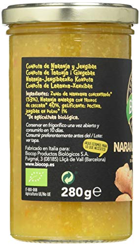 Biocop Compota Naranja Jengibre Biocop 280 G 200 g