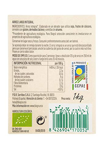 Biográ - Arroz Basmati Integral (500 g)