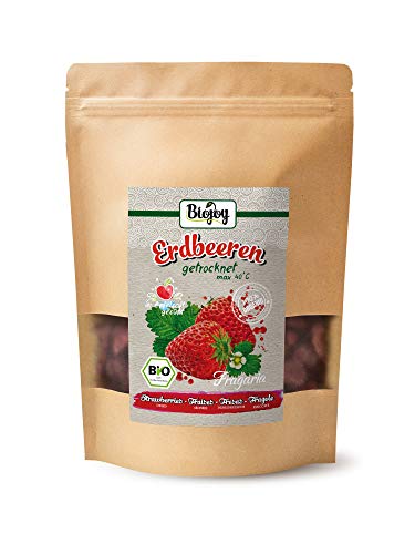 Biojoy Fresas deshidratadas BIO, endulzadas con un poco de zumo concentrado de manzana orgánico (0,5 kg)