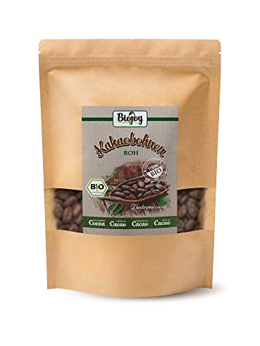 Biojoy Granos de Cacao crudos BÍO, granos enteros Theobroma cacao (1 kg)