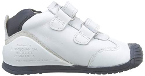 Biomecanics 151157, Zapatos de primeros pasos Unisex Bebés, Blanco (Blanco/Azul/Sauvage), 23 EU