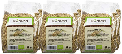 Bionsan Avena Sativa en Grano Ecológica - 6 Bolsas de 500 gr - Total: 3000 gr