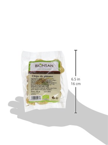 Bionsan Chips de Plátano Deshidratado Ecológicos - 6 Bolsas de 125 gr - Total: 750 gr