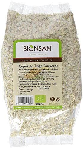 Bionsan Copos de Trigo Sarraceno Ecológico | 6 Bolsas de 500 g | Total: 3000 gr