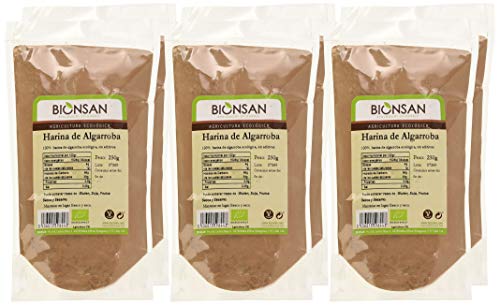 Bionsan Harina de Algarroba Ecológica - 6 Bolsas de 250 gr - Total : 1500 gr