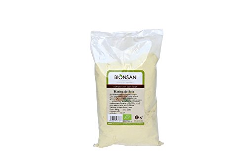 Bionsan Harina de Soja Ecológica No Tostada - 4 Bolsas de 500 gr - Total: 2000 gr