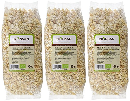 Bionsan Mixto de Cereales Hinchados Ecológicos - 3 Bolsas de 150 gr - Total : 450 gr