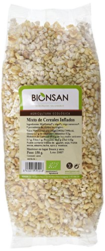 Bionsan Mixto de Cereales Hinchados Ecológicos - 3 Bolsas de 150 gr - Total : 450 gr