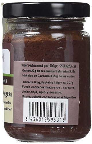 Bionsan paté de aceitunas negras - 4 tarros de cristal de 140 gr - Total: 560 gr