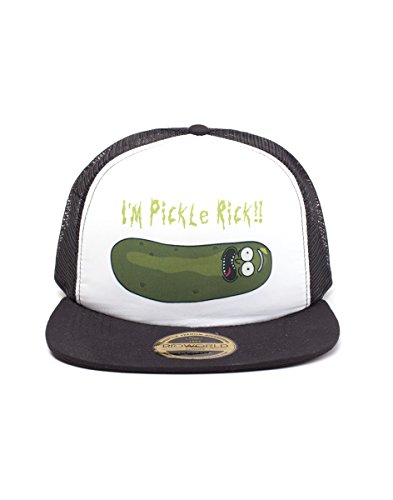 Bioworld and Morty I'm Pickle Rick Trucker Baseball Cap Gorra de béisbol, Blanco (Blanco Blanco), Talla única Unisex Adulto