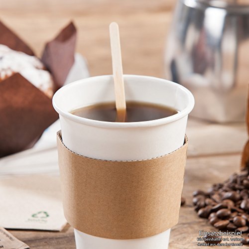 BIOZOYG 1000 Palitos agitadores para café Madera de bambú 14 cm Respetuoso del Medio Ambiente Varillas de agitación para Bebidas Calientes to go té o café I 100% Biodegradable, compostables