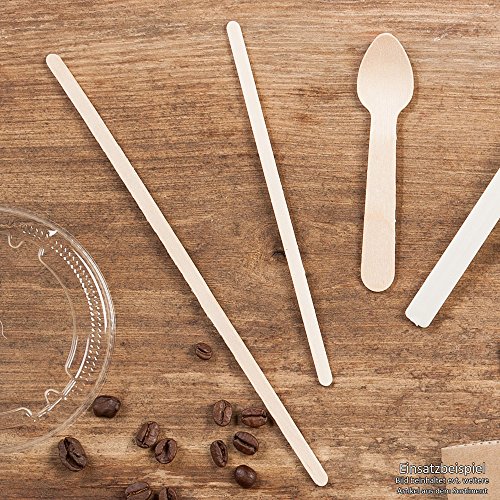 BIOZOYG 1000 Palitos agitadores para café Madera de bambú 14 cm Respetuoso del Medio Ambiente Varillas de agitación para Bebidas Calientes to go té o café I 100% Biodegradable, compostables