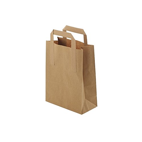 BIOZOYG Bolsas Grandes de Papel respetuosas del Medio Ambiente I Bolsas de Regalo Bolsas de Papel biodegradables, compostables I 250 x Bolsas de Papel marrón 18 x 8 x 22 cm