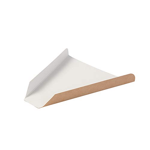 BIOZOYG cartón Triangular Rebanada Pizza 18 x 17,2 cm sin Recubrimiento I Aperitivo práctico Plato de Servir de cartón para Pizza desechable I 1000 Piezas Desechables para rebanadas de Pizza