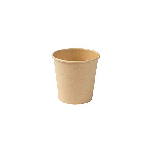 BIOZOYG Taza ecologica para café de Papel marrón sin blanquear I Taza de café expreso cata I 50 Piezas Taza café para Llevar desechable Biodegradable 100 ml 4 oz