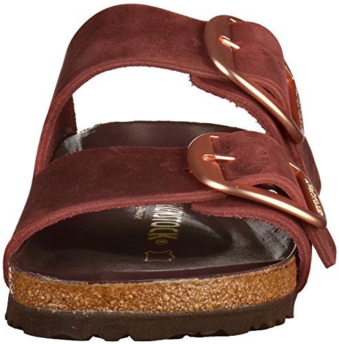 Birkenstock Arizona Big Buckle, Sandalias de Punta Descubierta para Mujer, Rojo (Zinfandel Hex Port Zinfandel Hex Port), 38 EU