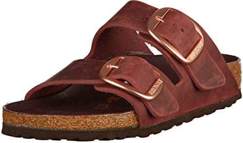 Birkenstock Arizona Big Buckle, Sandalias de Punta Descubierta para Mujer, Rojo (Zinfandel Hex Port Zinfandel Hex Port), 38 EU