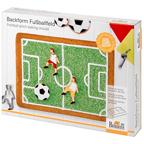 Birkmann Diseño molde de campo de fútbol, acero, multicolor, 22 x 30 x 4.5 cm, 1 unidad