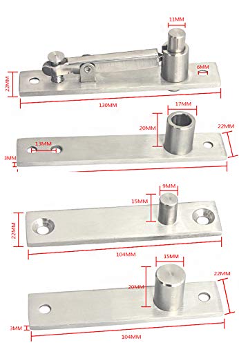 Bisagra de la puerta giratoria de 360 grados de acero inoxidable pivotante instalación de la puerta de madera de la bisagra de la puerta superior e inferior