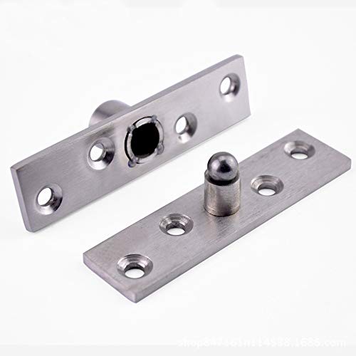 Bisagra Giratoria 4 PCS Bisagras para Puertas, Bisagra Giratoria de Acero Inoxidable para Puerta Oculta, Bisagra de Pivote de 360 Grados para Gabinete de Ventana de Puerta 75x17mm, Acabado Cepillado