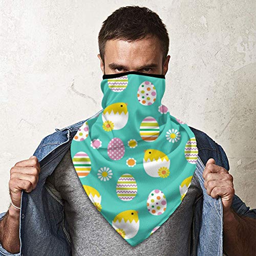 BJAMAJ Máscara de Pascua con huevos y pollitos al aire libre, resistente al viento, máscara de esquí, bufanda bandana para hombre y mujer