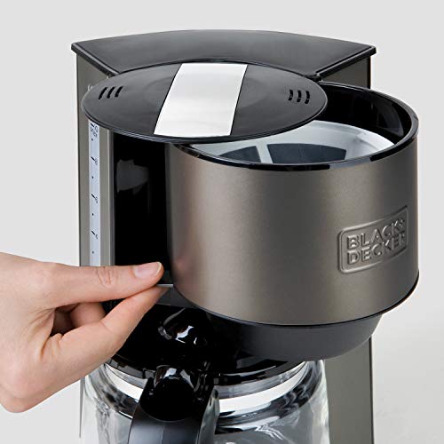 Black+Decker BXCO870E Cafetera de goteo, 870 W, 1.25 litros, Acero Inoxidable