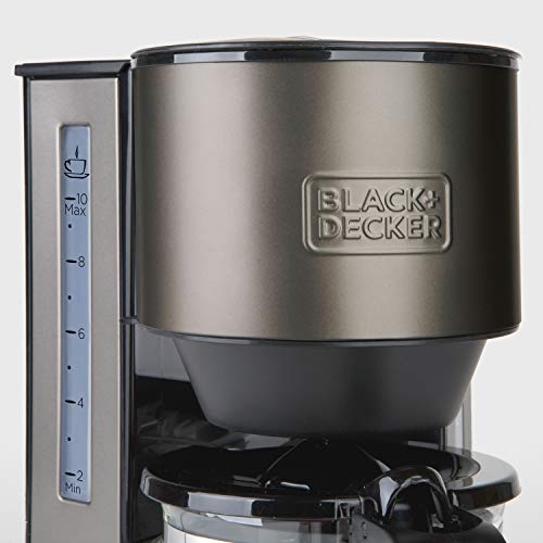 Black+Decker BXCO870E Cafetera de goteo, 870 W, 1.25 litros, Acero Inoxidable