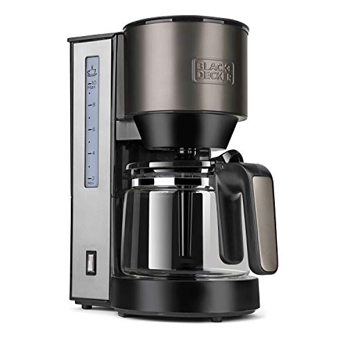 Black+Decker BXCO870E Cafetera de goteo, 870 W, 1.25 litros, Acero Inoxidable