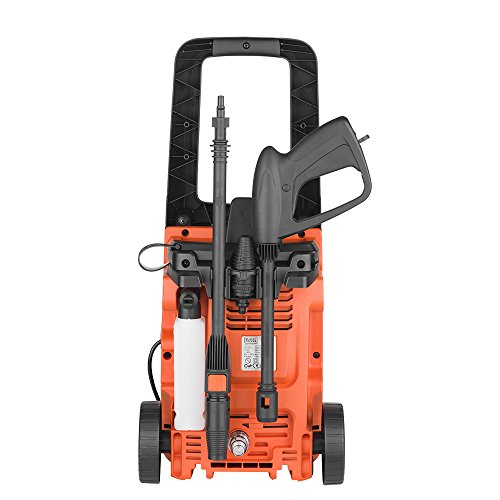 Black+Decker BXPW1400E Hidrolimpiadora de Alta Presión, 1400 W, 230 V, Negro/Naranja, Única