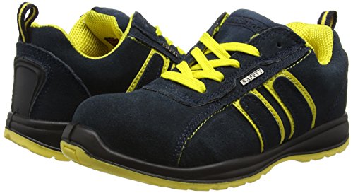 Blackrock Hudson Trainer - Zapatillas de seguridad con punta de acero, Unisex Adulto,Multicolor (Navy/Yellow), talla 44 EU (10 UK)