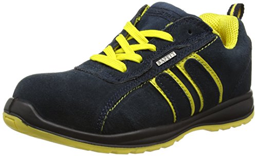 Blackrock Hudson Trainer - Zapatillas de seguridad con punta de acero, Unisex Adulto,Multicolor (Navy/Yellow), talla 44 EU (10 UK)