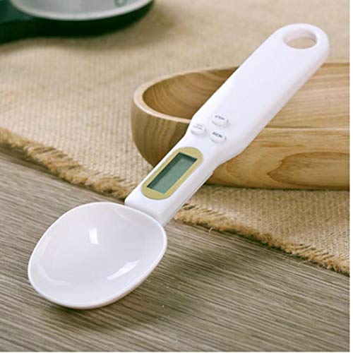Blanco LCD Digital de Cocina Escalas de medición de cucharas para cocinar electrónica Peso Volum Alimentación Escalas Novedades para la Cocina