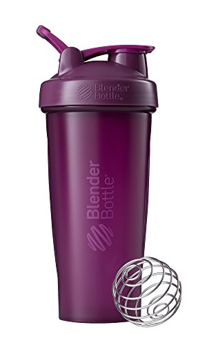 BlenderBottle Classic Loop - Botella Mezcladora de Batidos de proteínas con batidor Blenderball, Ciruela (Plum), 820ml